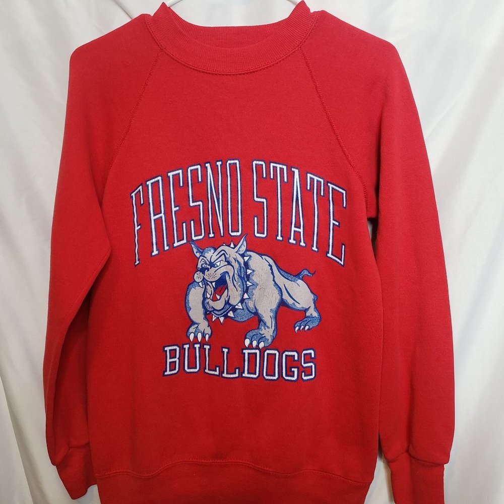 Vintage Fresno State Bulldogs Sweatshirt Retro Logo Soffe Sweats Adult Small